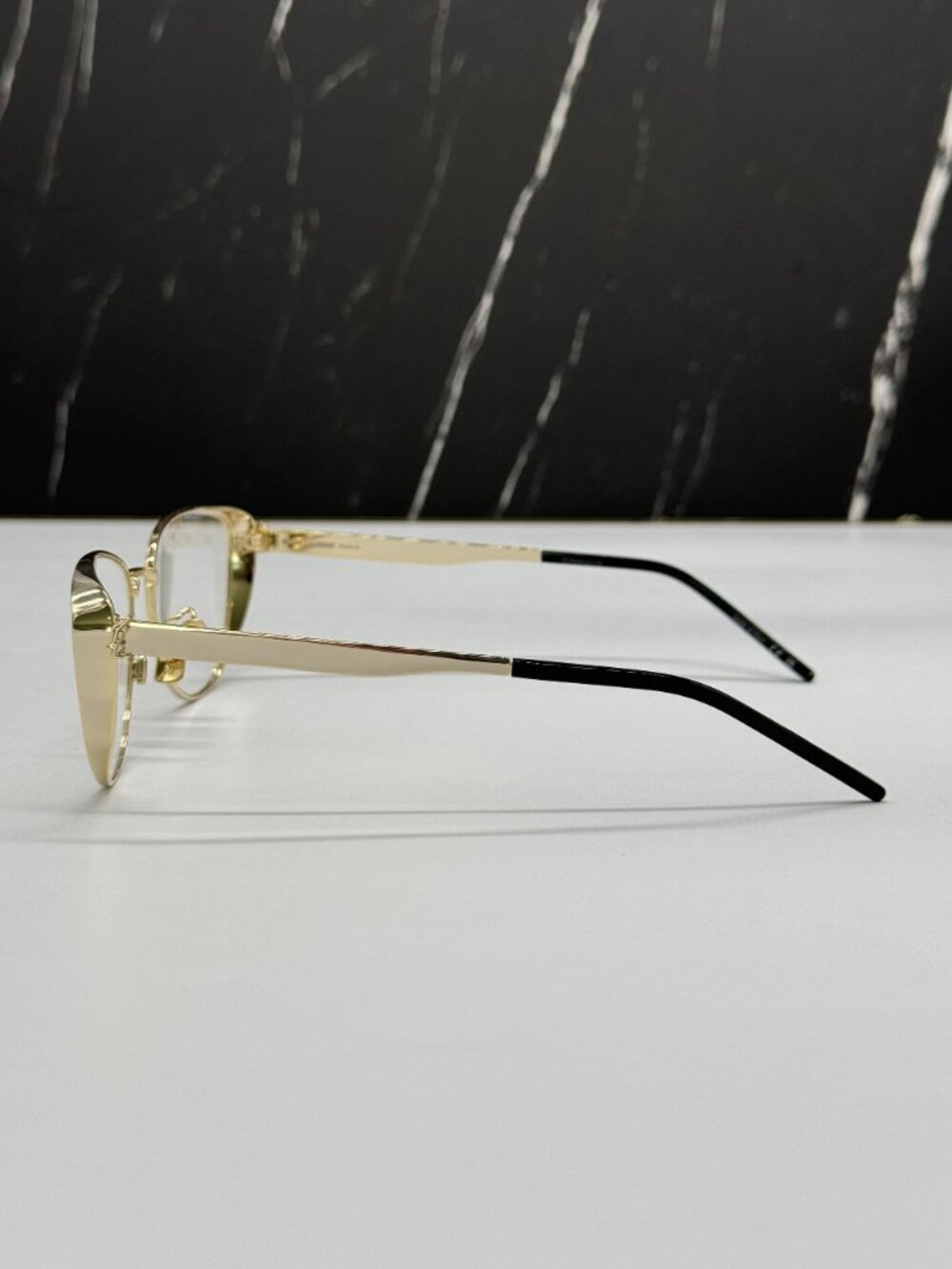 NEW SAINT LAURENT SLM92 004 EYEGLASSES WOMEN CAT EYE GOLD EYEWEAR SLM 92 - Picture 7 of 10